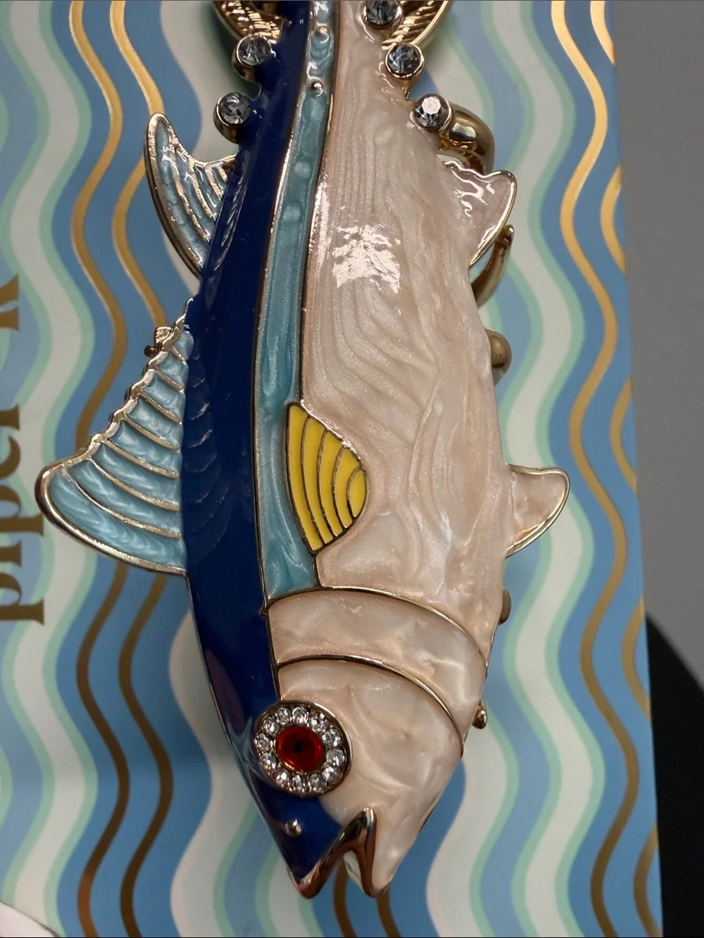 Piper K | Summer Coastal Sea Bass Trout Rhinestone Metal Hair Clip 🐟🌊